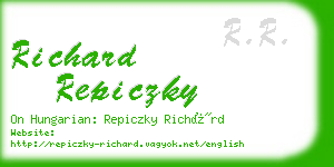 richard repiczky business card